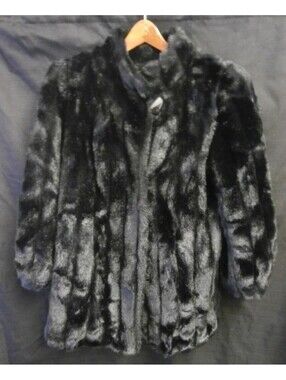 MIRAGE Vintage black fur coat Made in USA